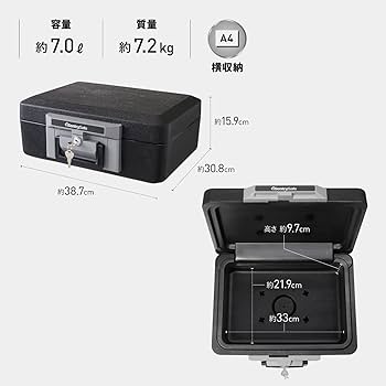 Amazon｜SENTRY (セントリー) 金庫 家庭用 UL規格 30分 耐火 手提げ