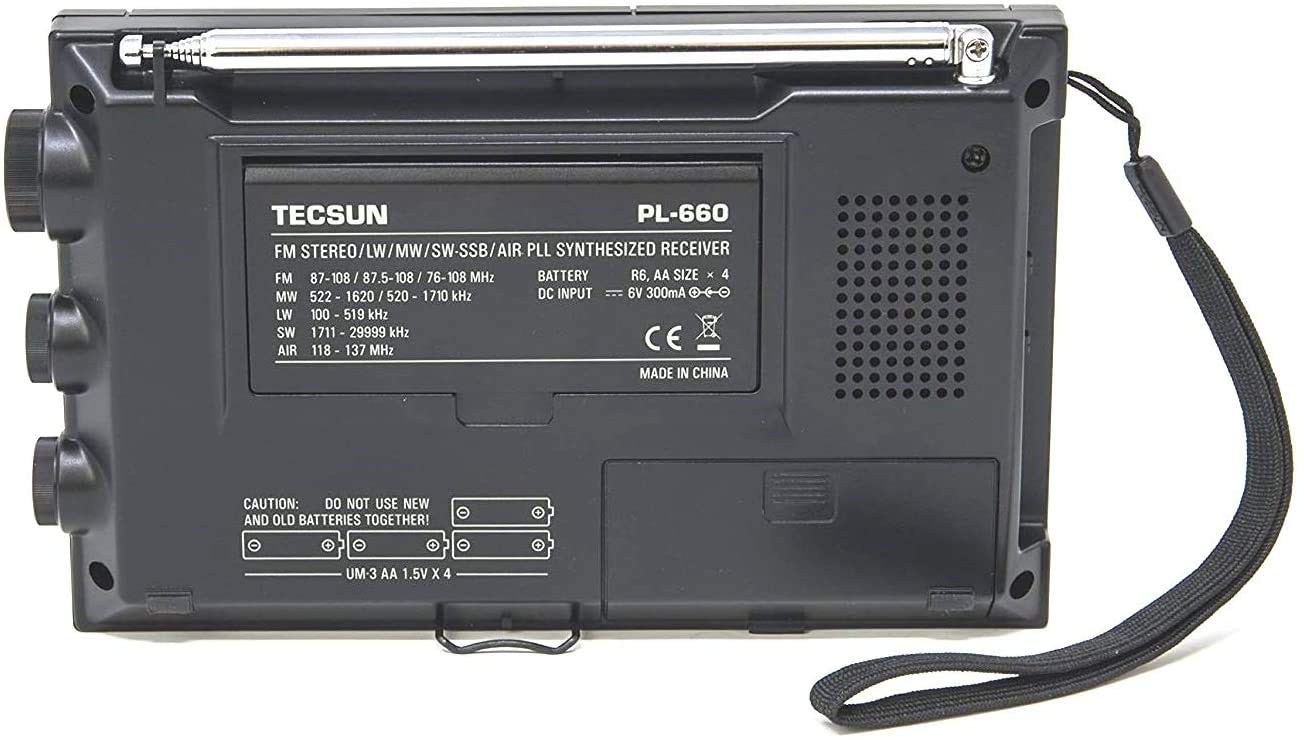 Amazon.co.jp: TECSUN PL-660 (黒) FM/LW/MW/SW/AIR エアバンド BCL