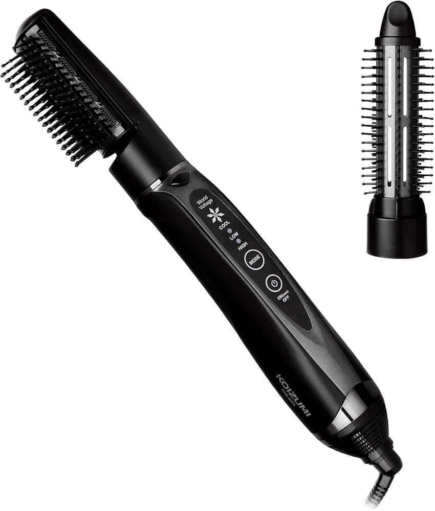 Amazon | コイズミ カーリングドライヤー マイナスイオン 自動電圧