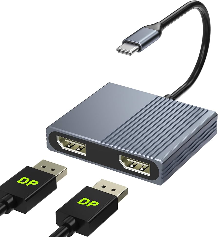 Amazon | USB-C to デュアル DisplayPort 変換アダプター 4K＠60Hz USB