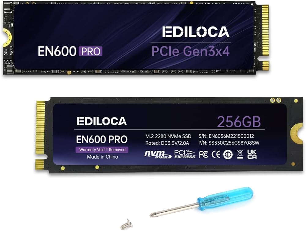 Amazon | Ediloca EN600 PRO SSD 256GB PCle 3.0x4 NVMe M.2 2280 最大