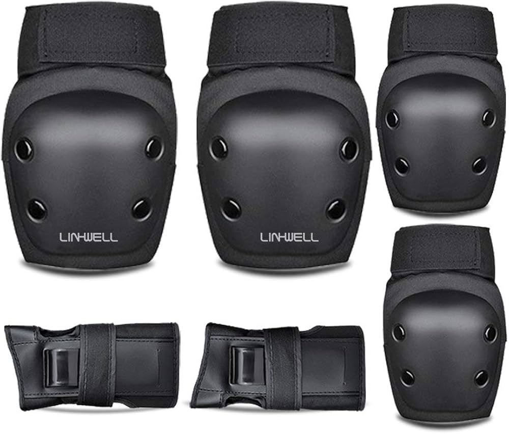 Amazon.co.jp: スケートボード プロテクター 6点セット 手首 肘 膝