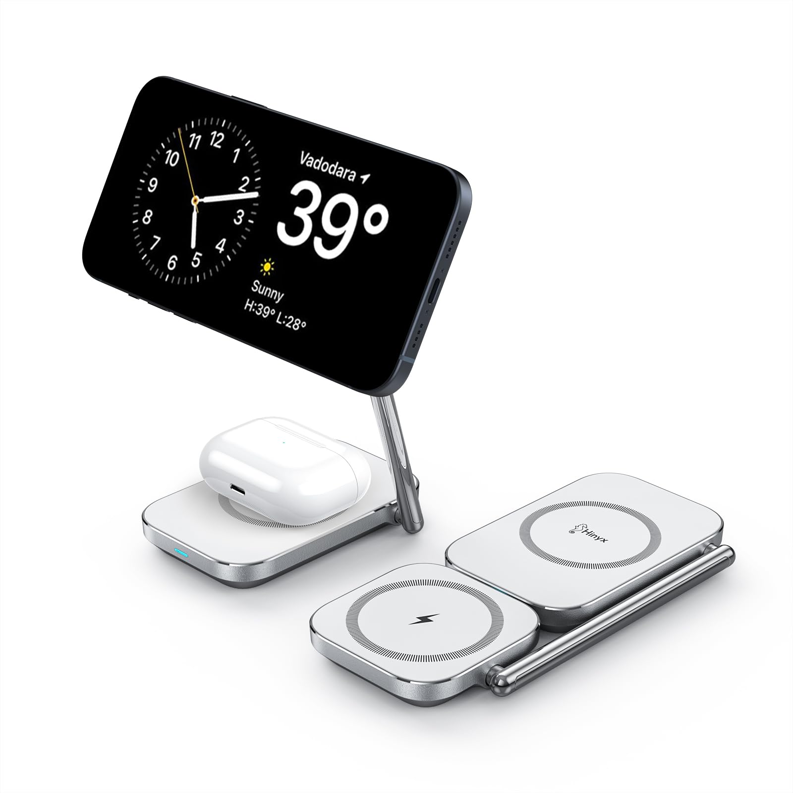 Amazon.co.jp: ワイヤレス充電器 2in1充電スタンド マグネット式 置く