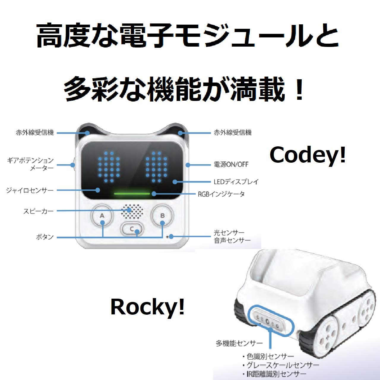 Amazon | Makeblock プログラミングロボット codey rocky 日本語版