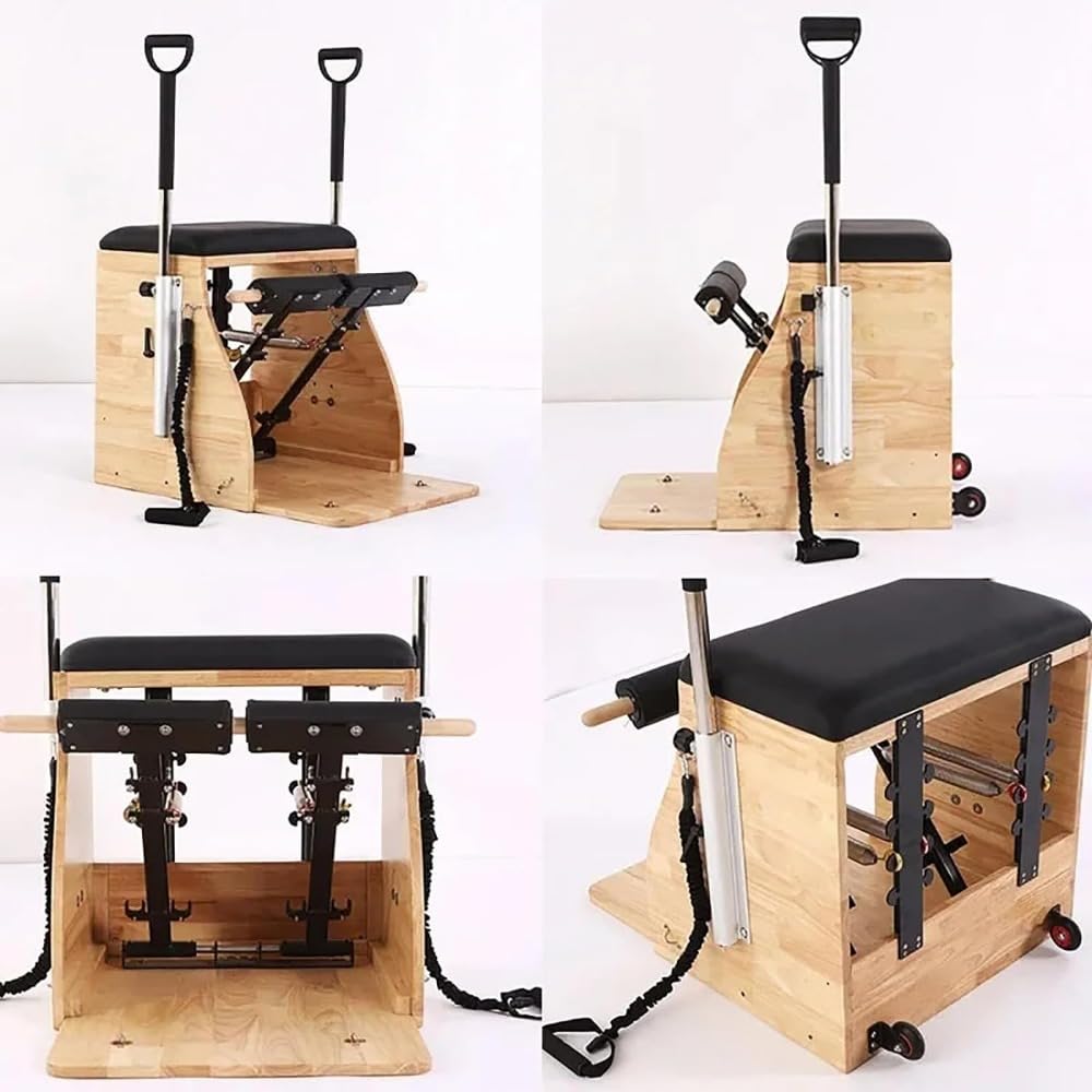 Amazon.co.jp: Hubiuyo ピラティスチェア、ハンドル付きスプリット