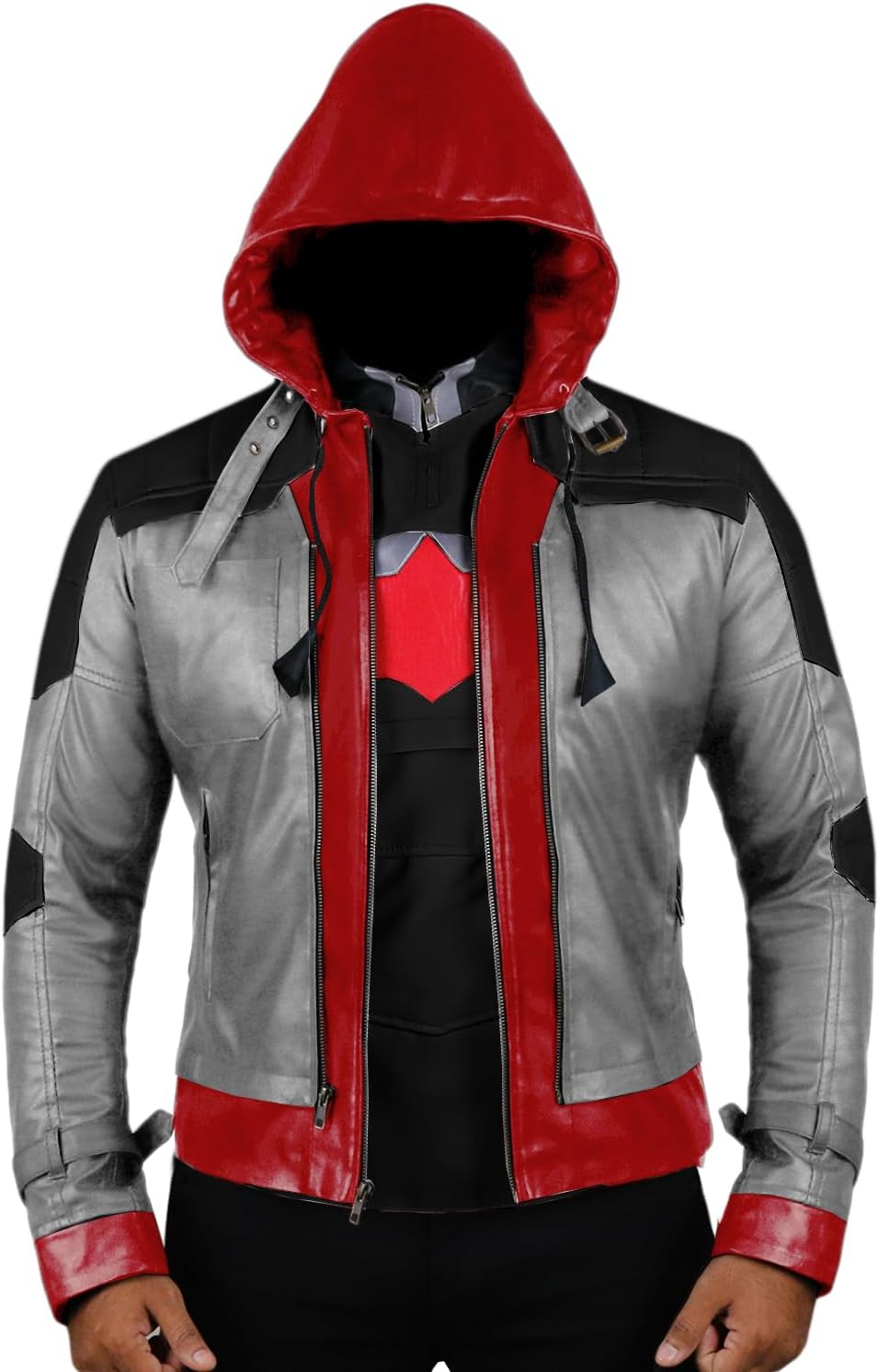 Amazon | Lasumisuraレプリカスタイルレッドフードメンズフェイク