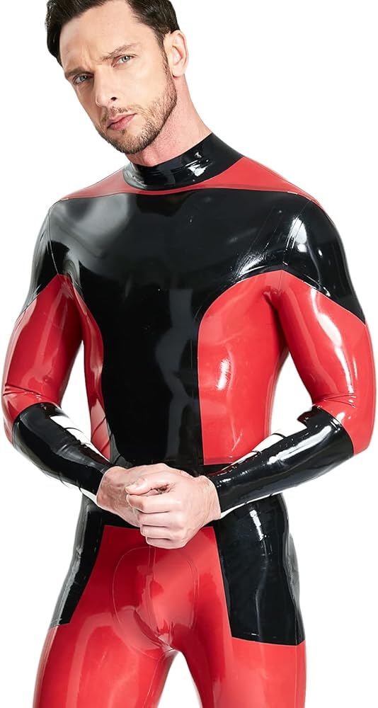 Amazon.co.jp: 男性キャットスーツラテックスキャットスーツラバー
