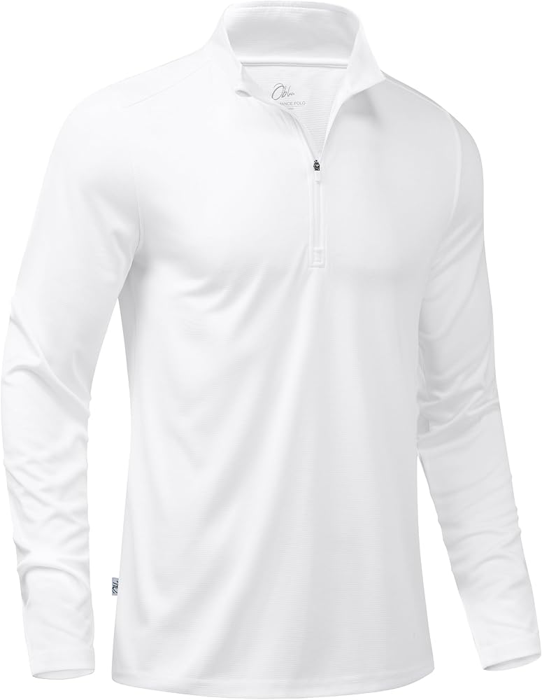 Amazon.com: Obla Golf Quarter Zip Pullover for Men Mock Neck