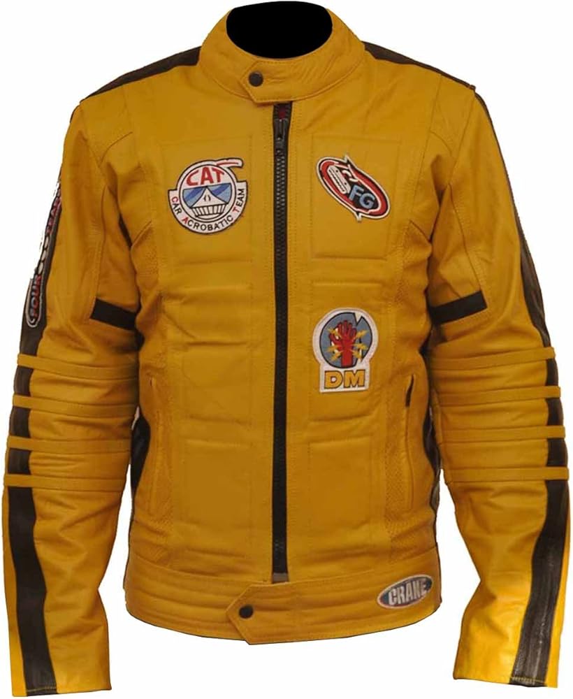 Amazon.co.jp: NMFashions Kill Bill イエロー オートバイ レザー