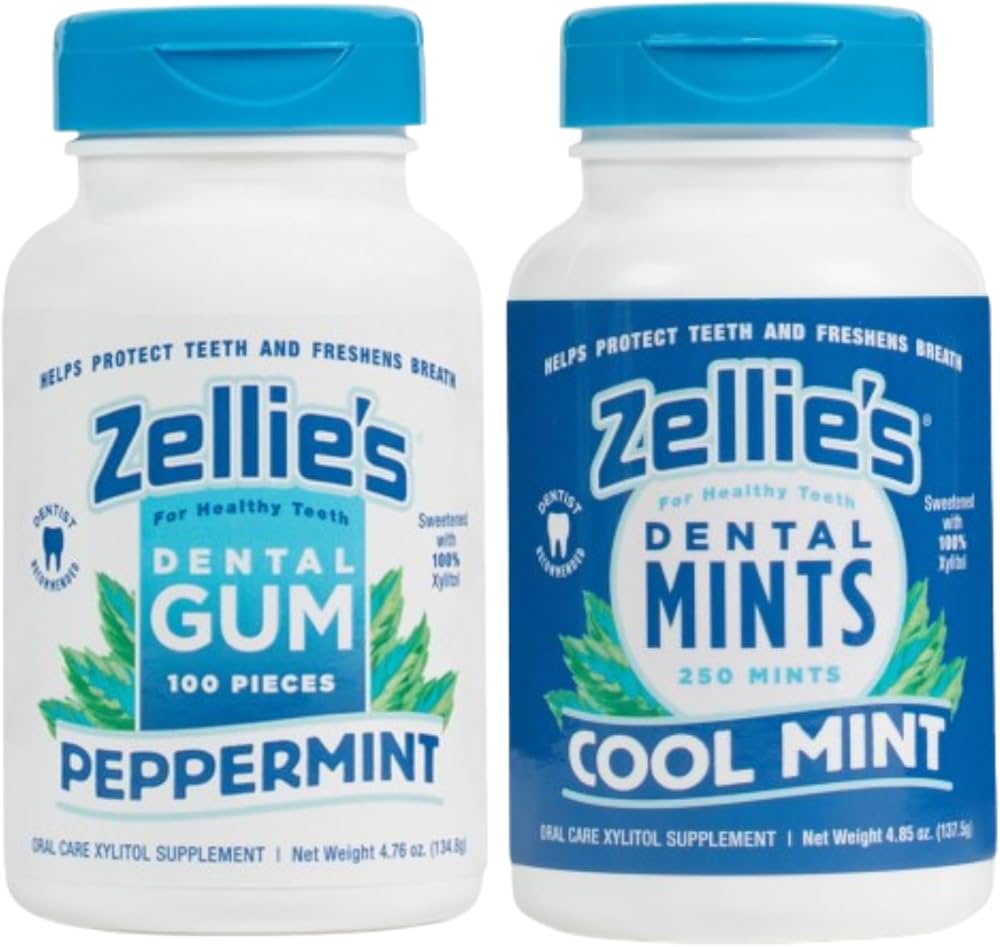 Amazon.com: Zellie's | 100% Xylitol Mint and Gum Combo Pack | No