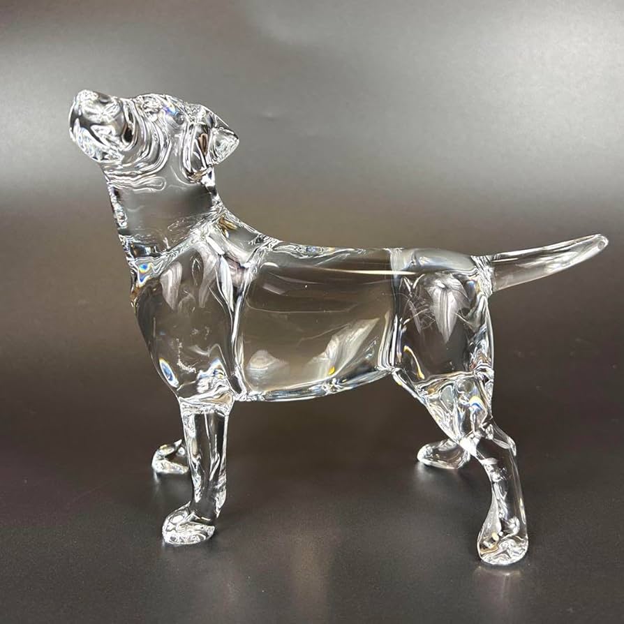 Amazon.co.jp: バカラ 犬 イヌ ドッグ ラブラドール 置物 フィギュリン