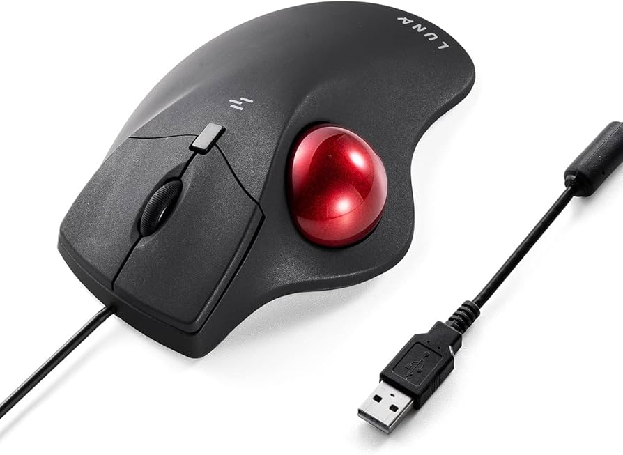 Amazon | サンワダイレクト マウス トラックボール 有線 静音 親指