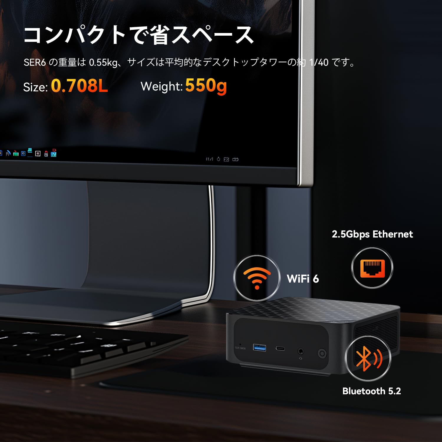 Amazon.co.jp: Beelink SER6 6900HX ミニコンピュータ AMD Ryzen 9 Max