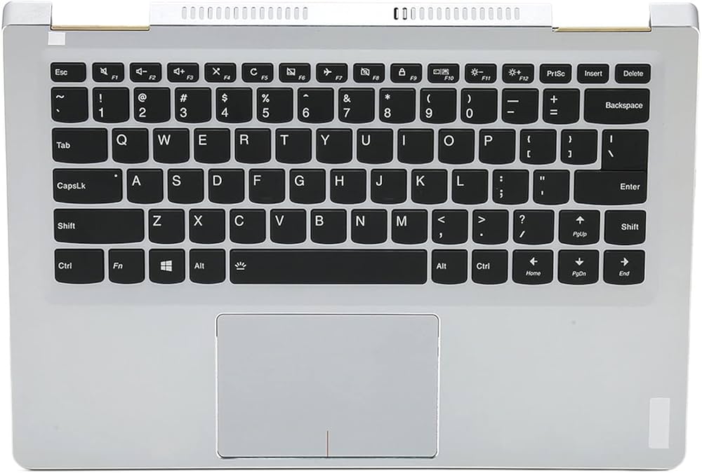 Amazon | ノートパソコン用パームレストキーボード、シルバー)黒キー