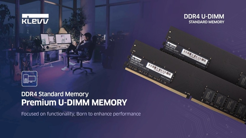 KLEVV DDR4 8GB (1x8GB) 3200MHz CL22 1.2V UDIMM Desktop Ram Memory