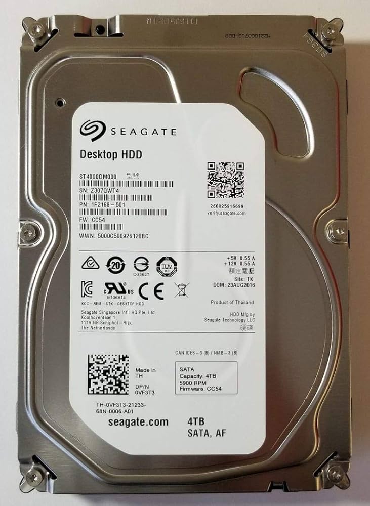 Amazon.com: Seagate 4TB HDD 5.9K RPM 3.5