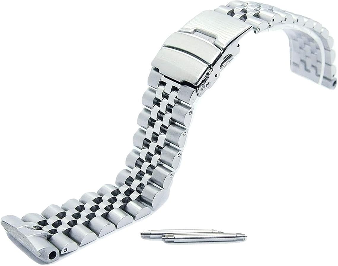 Amazon | [BASIS+] 腕時計 ジュビリー 5連 シルバー 22mm ステンレス