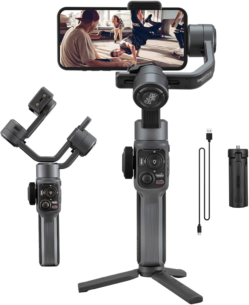 Amazon.com: Zhiyun Smooth 5 Smartphone Gimbal Stabilizer for