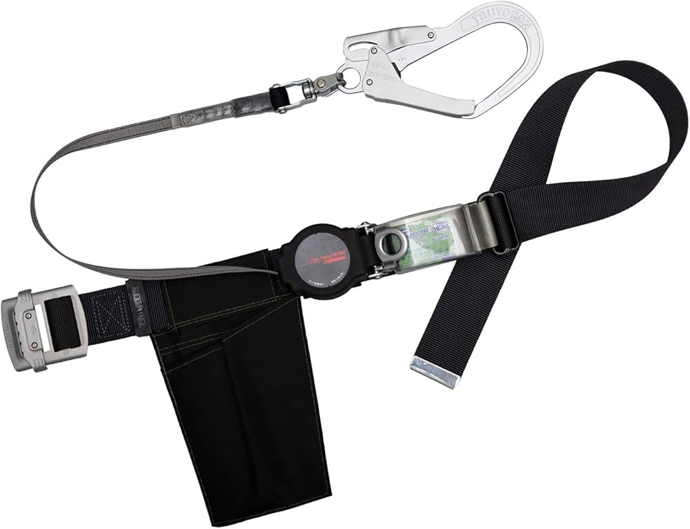 Amazon.co.jp: 藤井電工 新規格 胴ベルト型安全帯 ワンハンドリトラ 黒