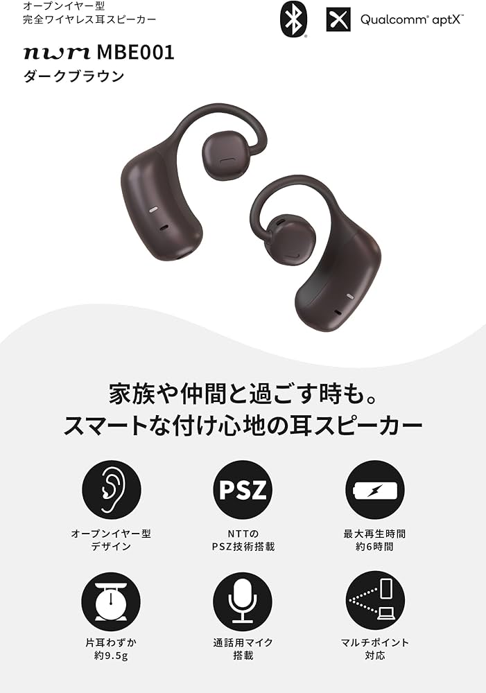 Amazon.co.jp: nwm (ヌーム) オープンイヤー ワイヤレス イヤホン 耳