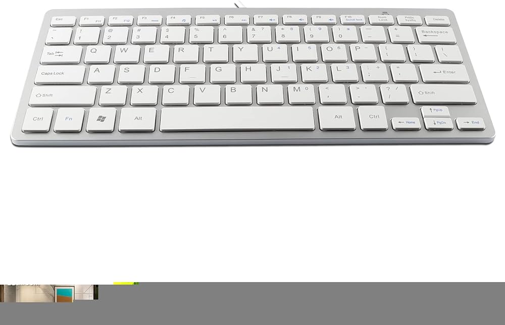 Amazon | 有線キーボード 薄型 コンパクト ポータブル USB接続 78キー