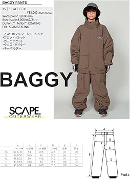Amazon.co.jp: 24-25 SCAPE/エスケープ BAGGY pant メンズ レディース