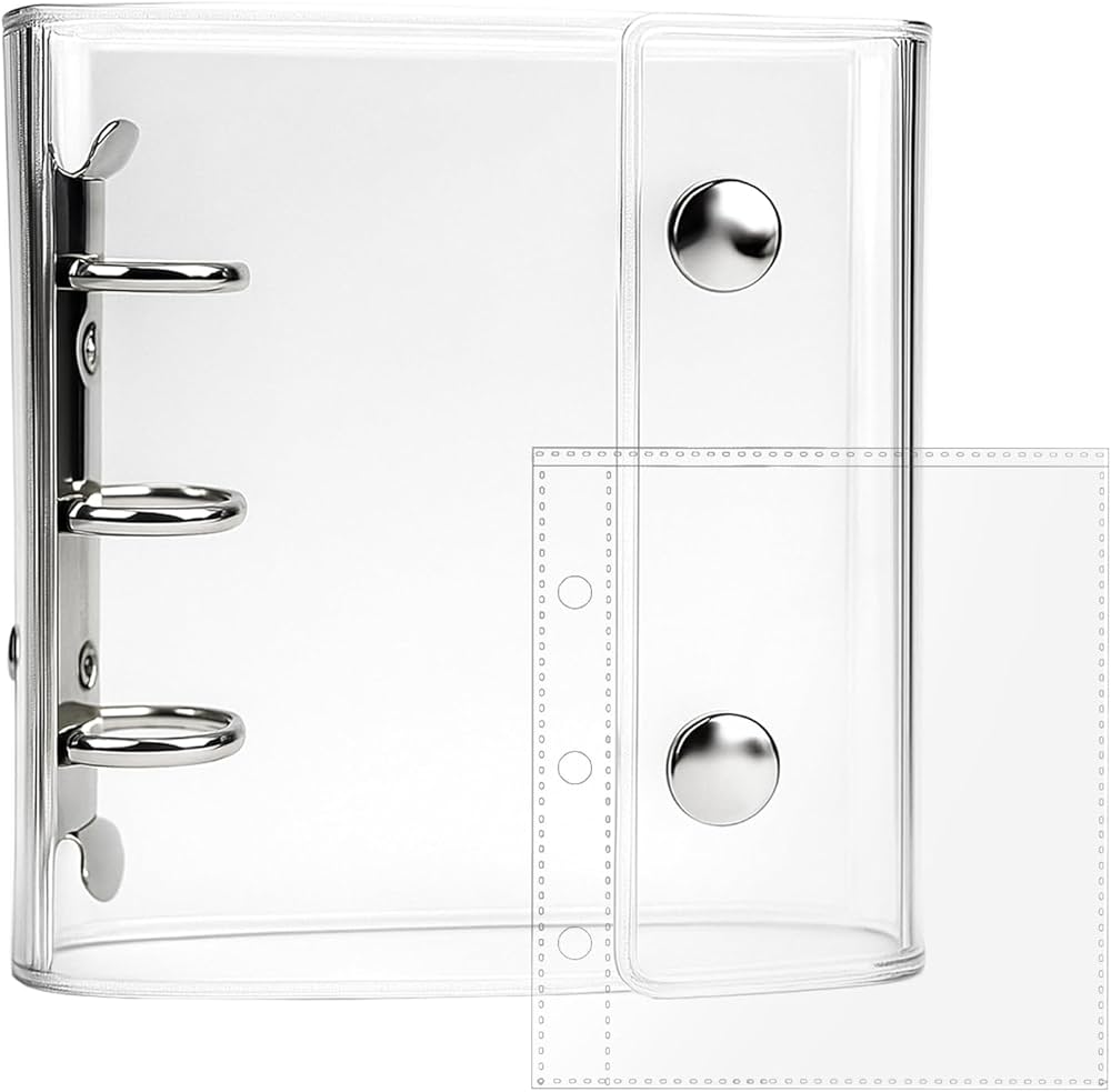 Amazon.co.jp: Hueapion シール帳 透明 女の子 はがせる A8サイズ 3穴