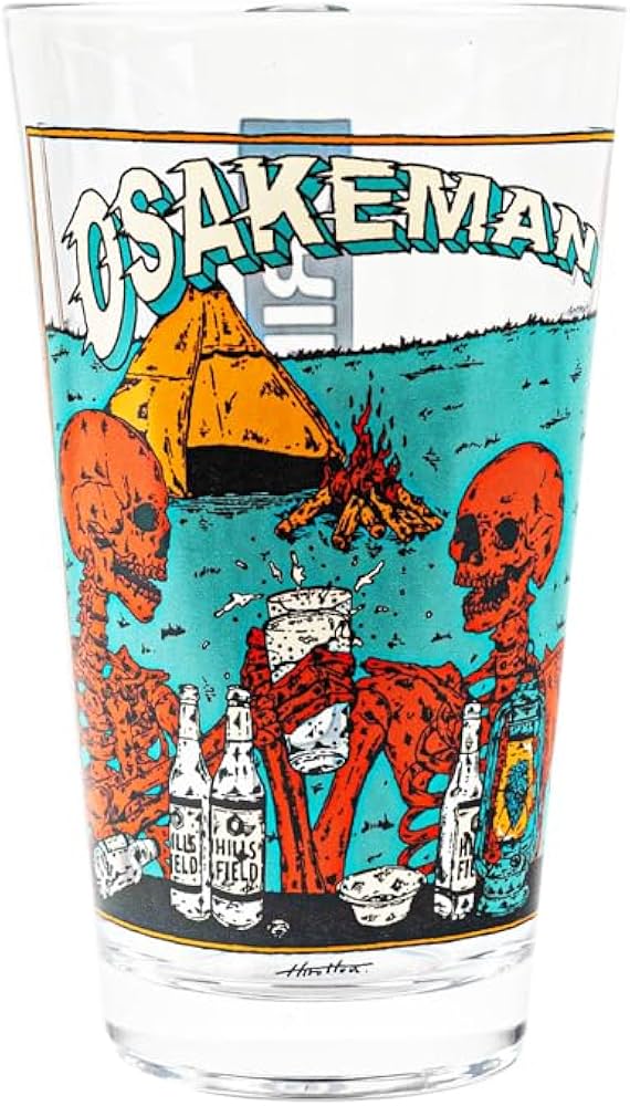 Amazon.co.jp: 【公式】HILLS FIELD OSAKEMAN パイントグラス お酒マン