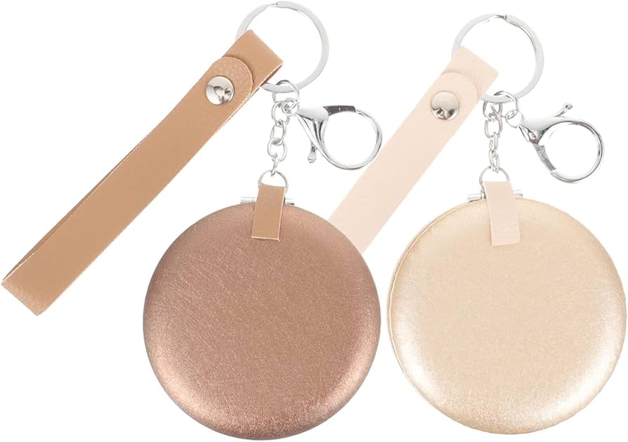 Amazon.co.jp: KJOET 2Pcs コンパクト ミラー キーホルダー 携帯