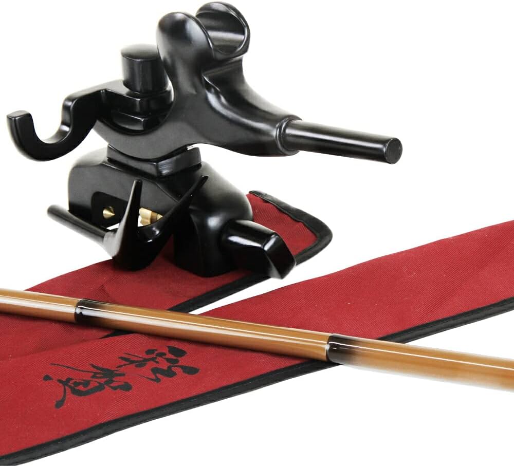 Amazon | 当店オリジナルヘラブナ竿掛セット！黒木銘木弓型万力（中）+