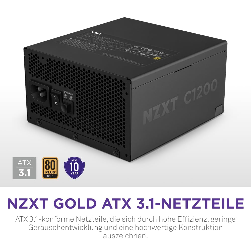 Amazon | NZXT C1200 ゴールド ATX 3.1 - 完全モジュラーで静かなPC