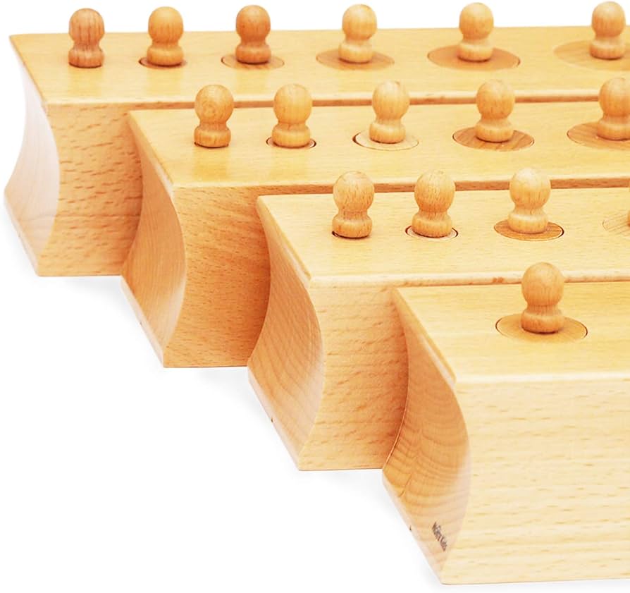 Amazon | 【MONTE Kids】モンテッソーリ教具 - シリンダー 円柱さし 大