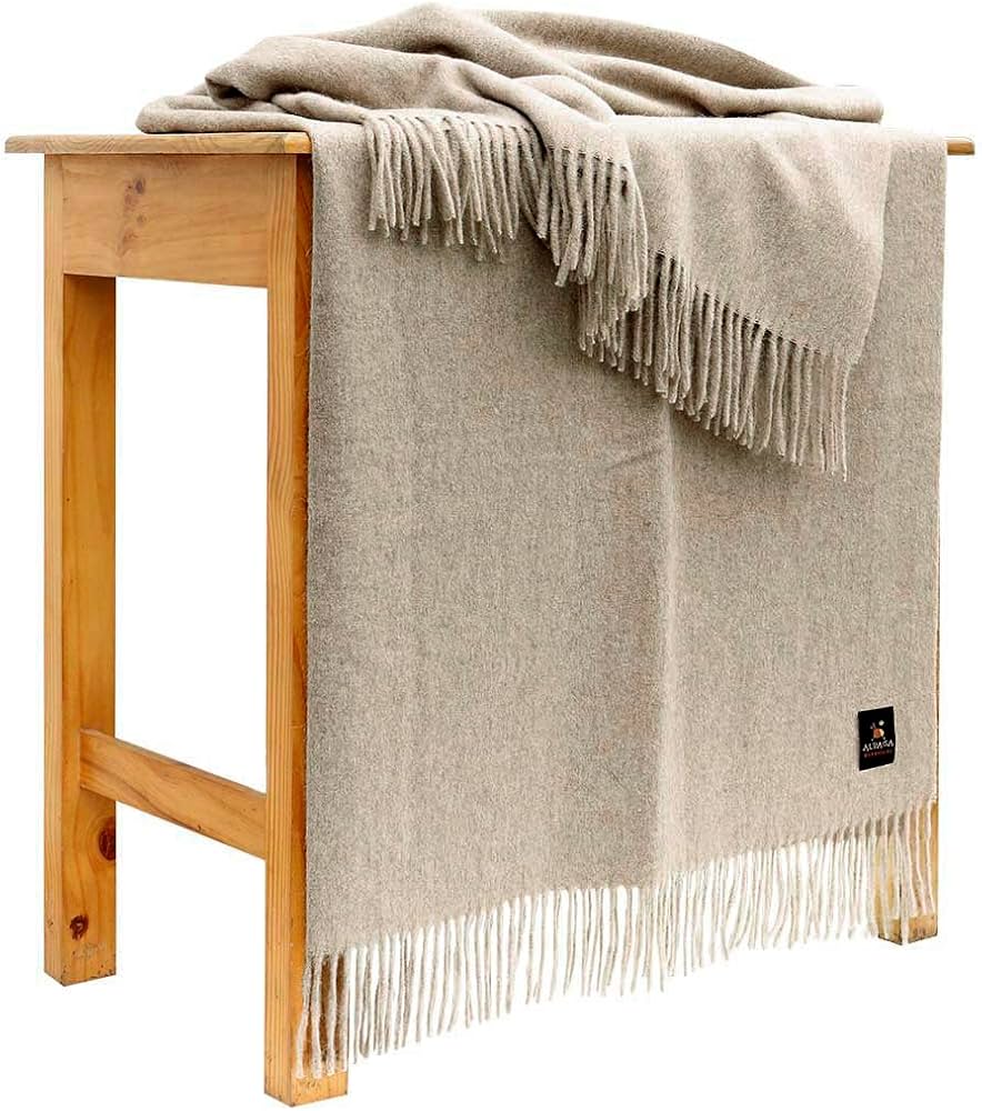 Amazon｜極細アルパカウールスローブランケット - 軽量アルパカメリノ