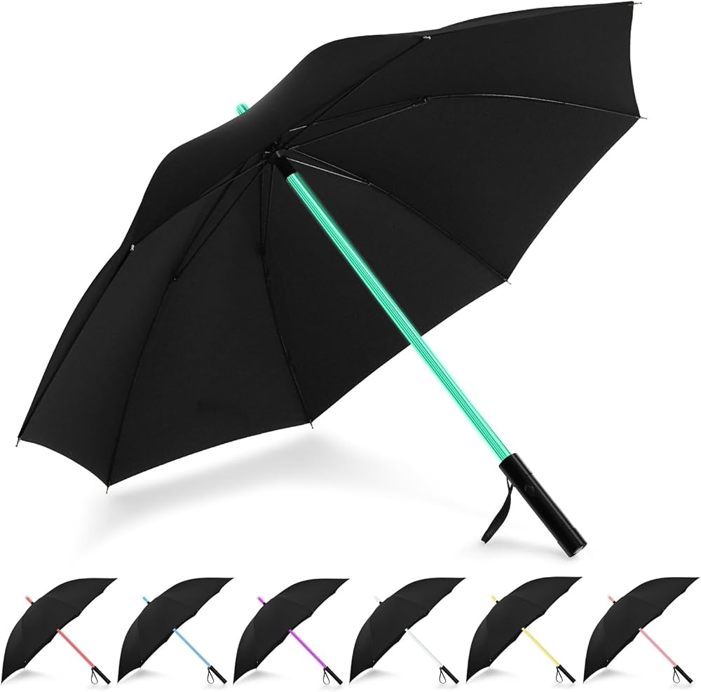 Amazon | BESTKEE ライトセーバー傘 LEDライトアップゴルフ傘 シャフト