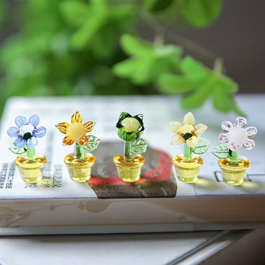 Amazon.co.jp: Mollytek かわいい手作りガラス細工ガ ラス サボテン