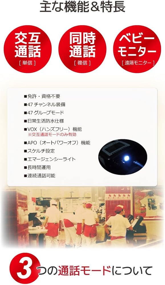 Amazon | FIRSTCOM(ファーストコム) トランシーバー FC-B47 ブラック