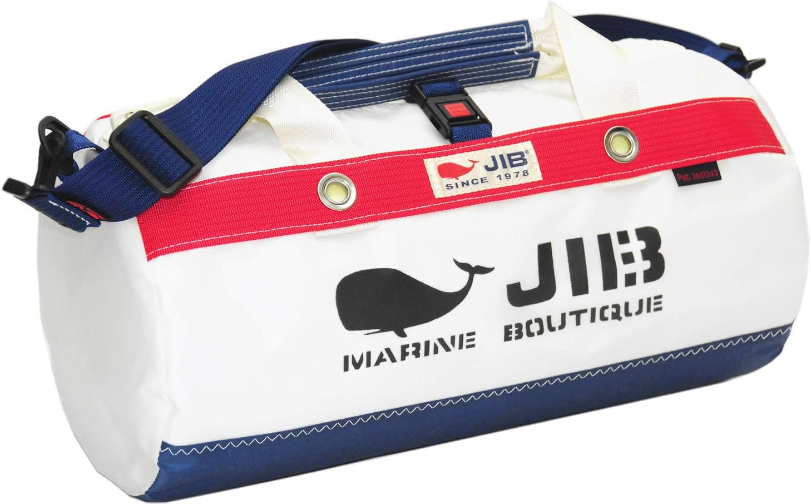 Amazon | JIB ダッフルバッグSボーダー DSB160 ネイビー×レッド | JIB