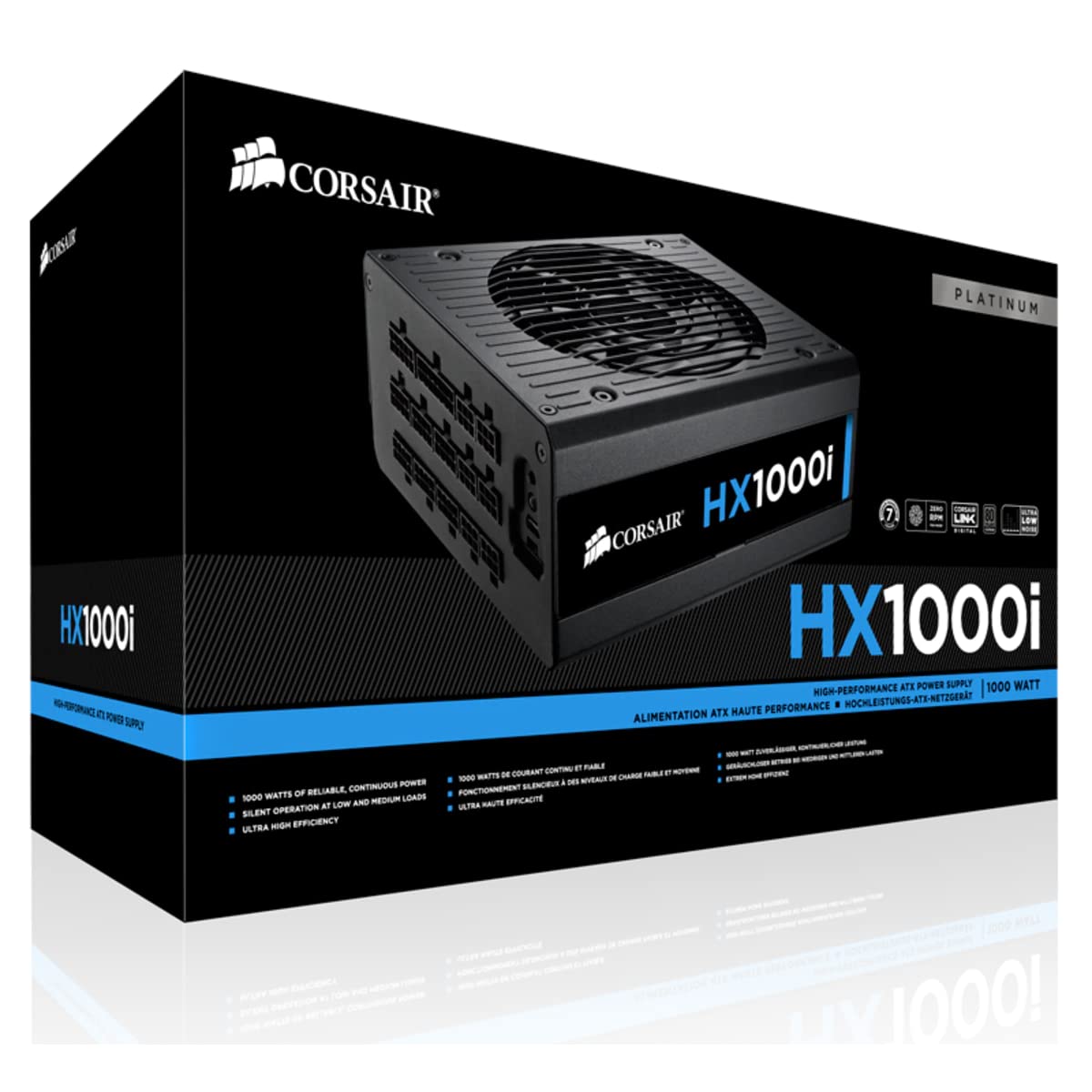 Corsair HX1000i 1000 Watt 80 Plus Platinum Certified PSU High
