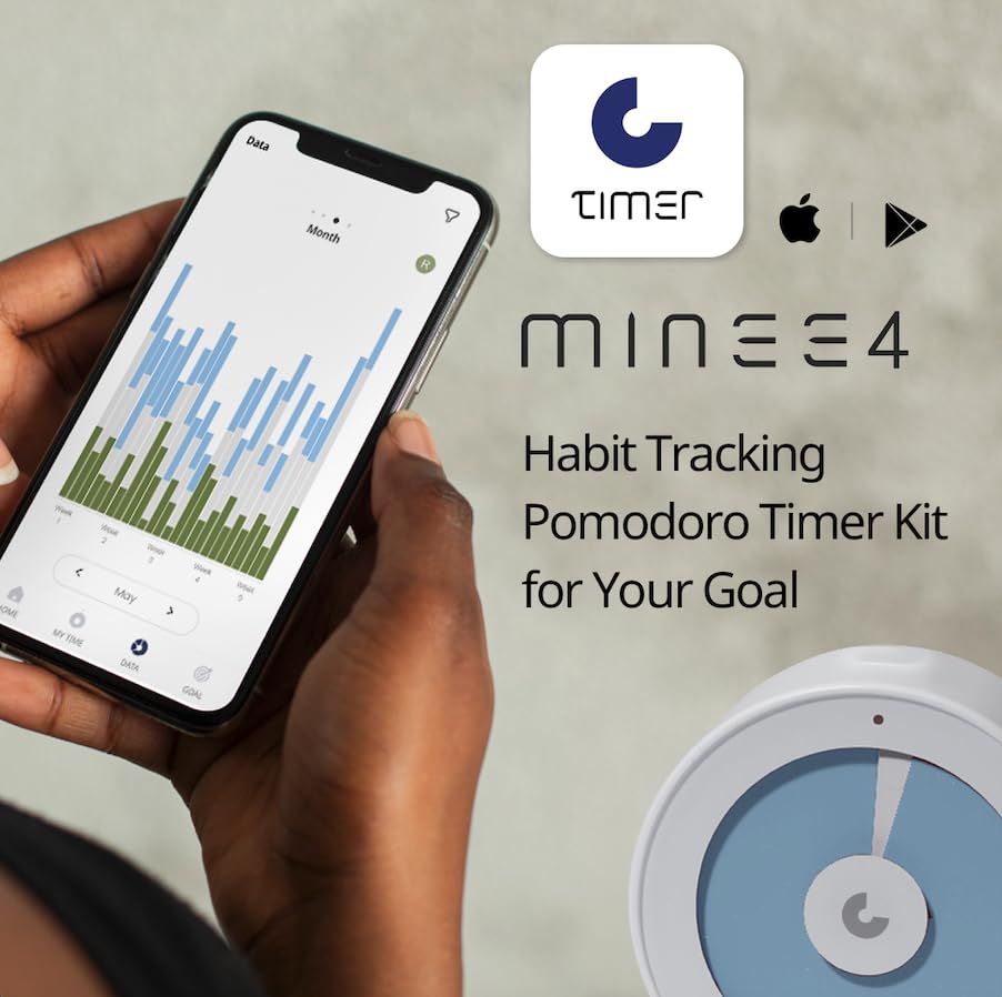 Amazon｜minee 4 [正規品]集中習慣追跡、視覚化タイマー、ポモドーロ