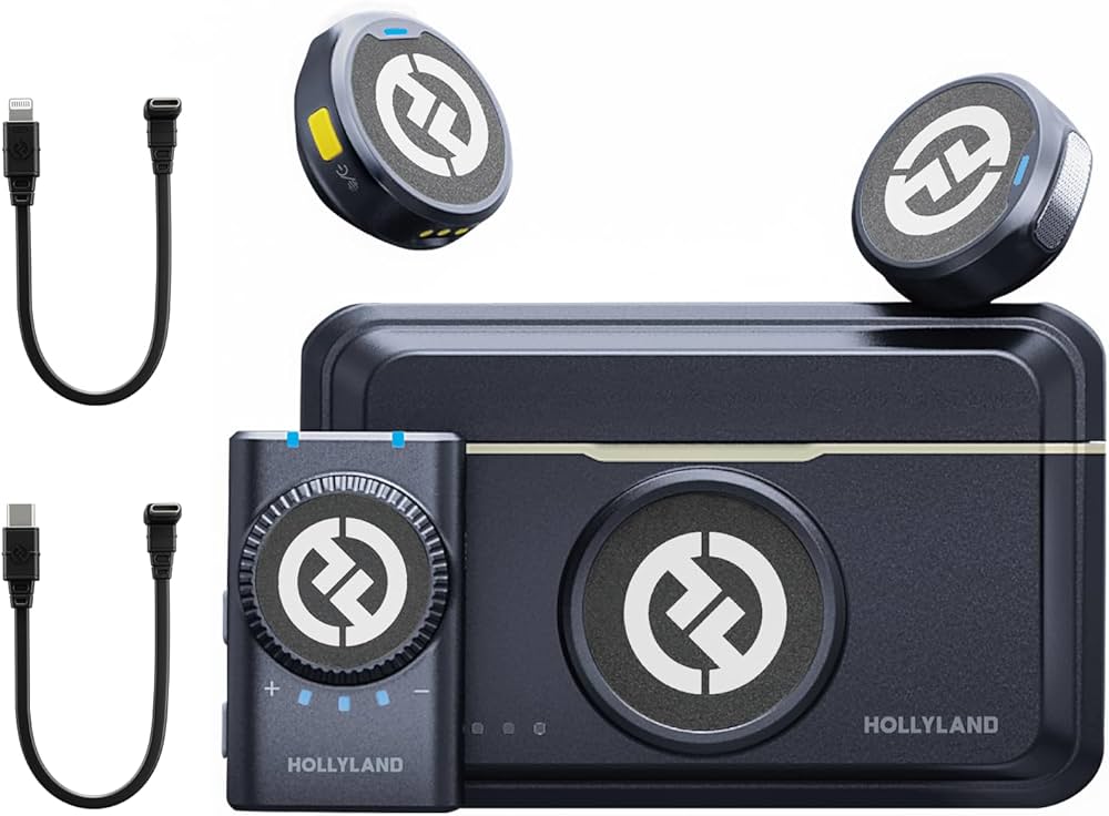 Hollyland Lark M2 Microfone de Lapela sem Fio(2TX+1RX