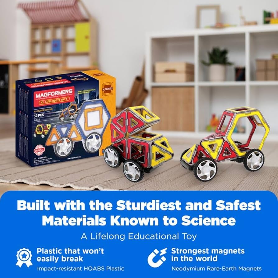 Amazon.com: Magformers XL Cruisers Set (32-pieces) Magnetic