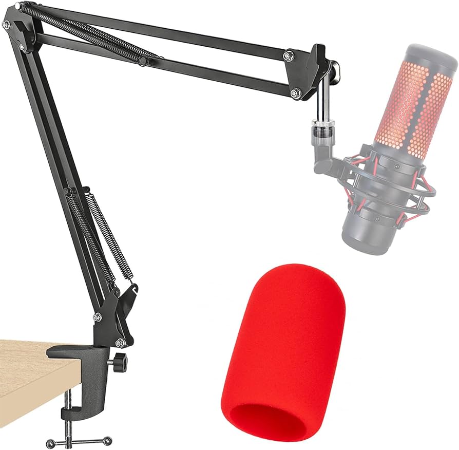 Amazon.com: HyperX QuadCast Boom Arm with Red HyperX QuadCast