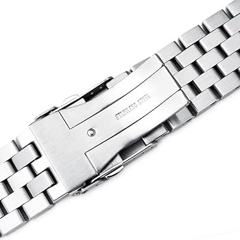 Amazon.co.jp: [MiLTAT] 22mm メタル時計バンド ステンレススチール