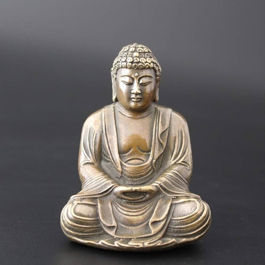 Amazon｜ラッキーブッダ、仏像、純銅釈迦牟尼如来仏禅仏教小仏像観音大