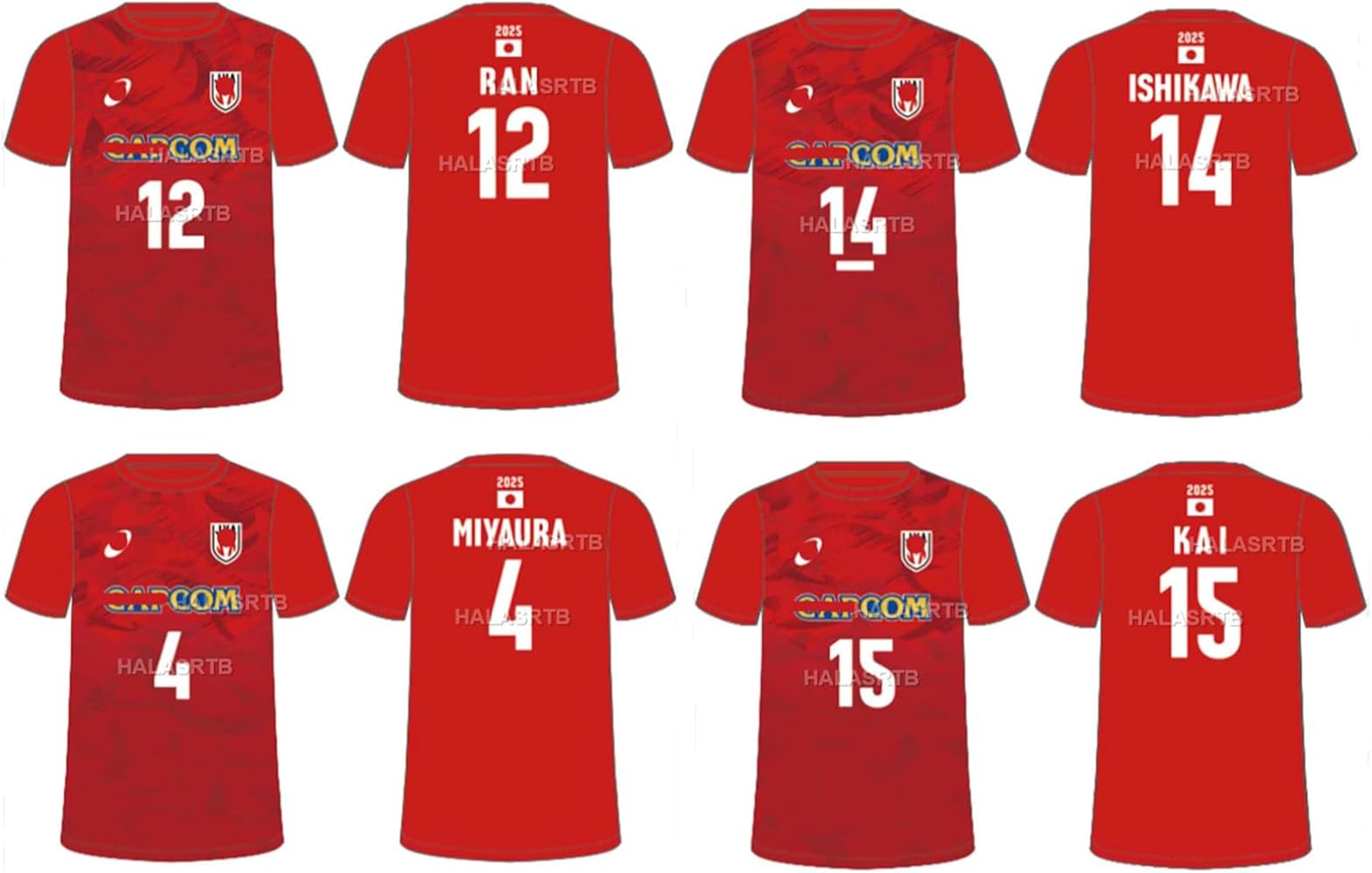 Amazon.co.jp: [HALASRTB] 2025年度 男子 日本代表 全員 応援Tシャツ
