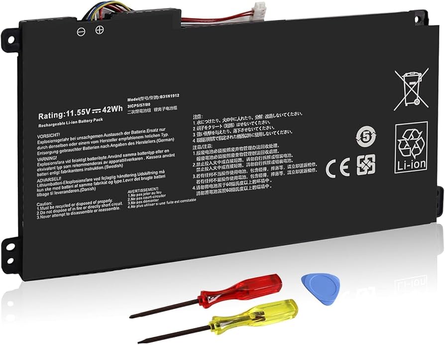 Amazon.com: 42Wh B31N1912 C31N1912 Replacment Laptop Battery for