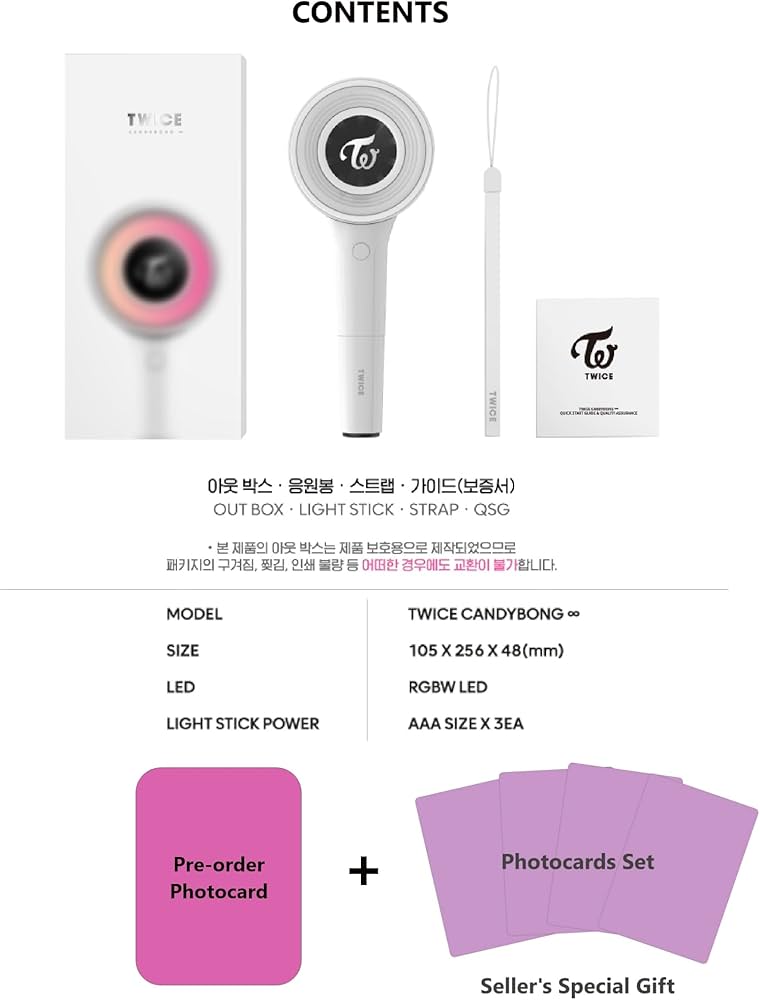 Amazon.com: GASHINA STORY Twice Candybong Infinity Ver3. Official