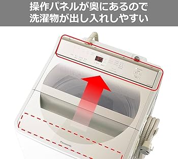 Amazon.co.jp: パナソニック 8.0kg 全自動洗濯機 泡洗浄 ホワイト NA