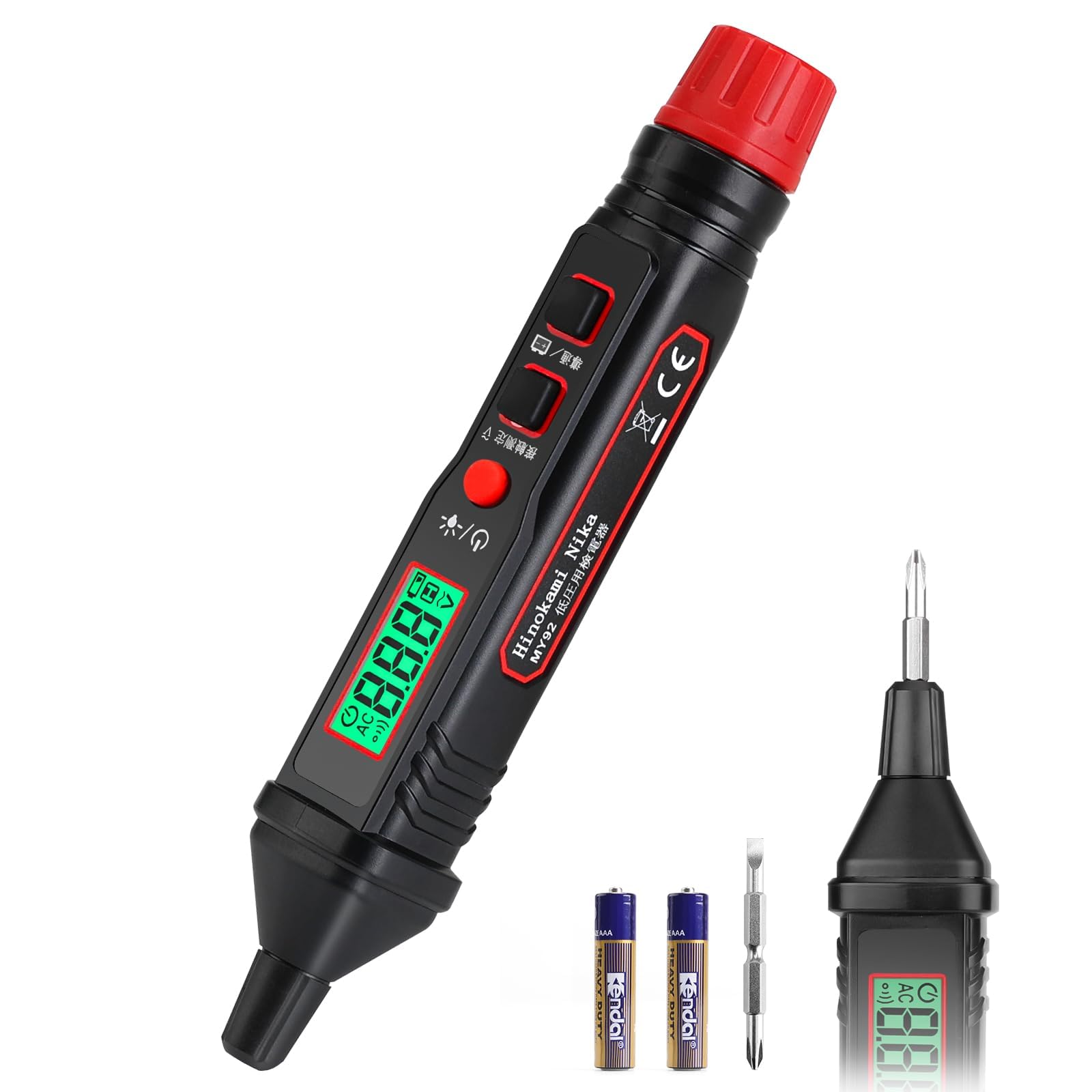 Amazon.co.jp: Hinokami Nika MY92 検電器 AC電圧12V～300V測定可能 検