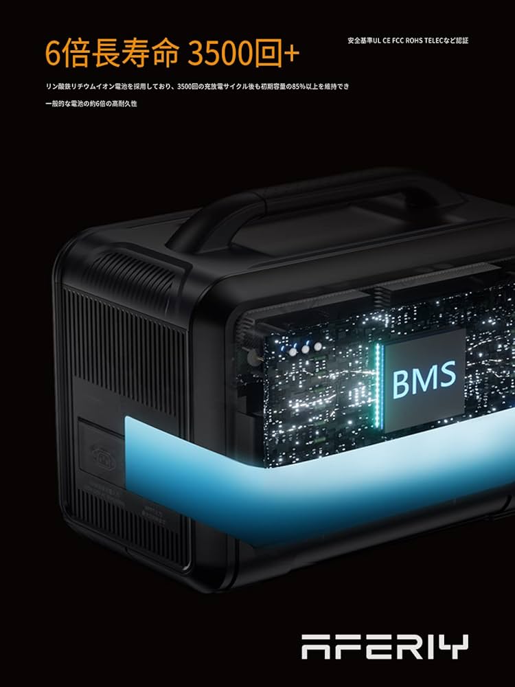 Amazon.co.jp: AFERIY ポータブル電源 1200W 大容量 1248Wh/390000mAh